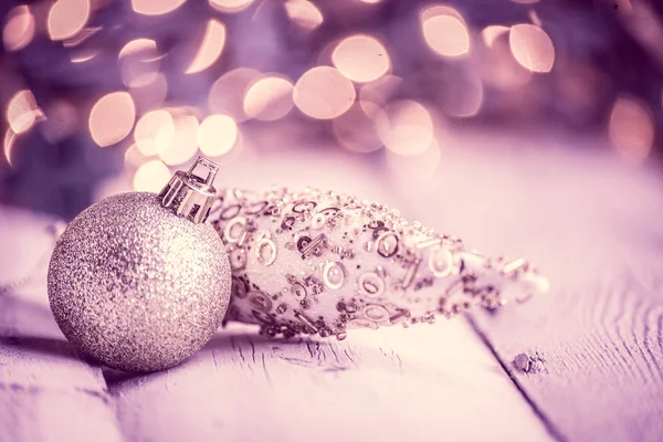 Closeup of christmas ornaments — Stock Photo, Image