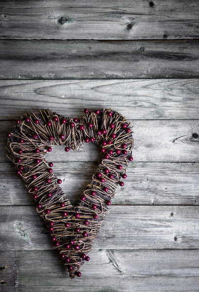 Valentines day rustic ornament