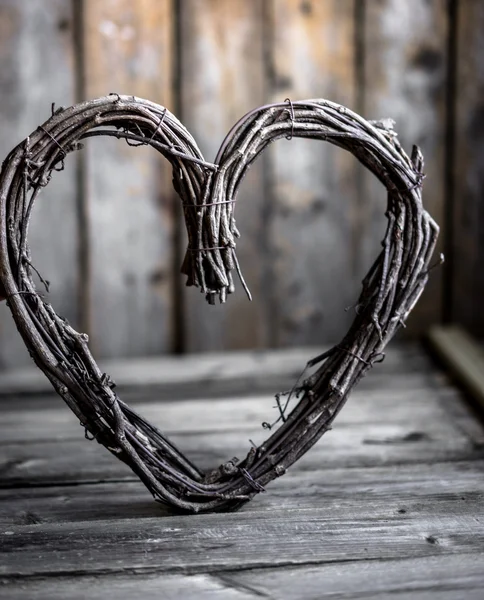 De dag van Valentijnskaarten rustieke ornament — Stockfoto