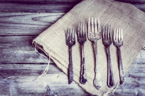 Rustic silverware — Stock Photo, Image