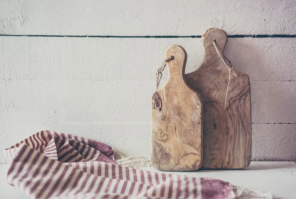 Rustic cutting boards — Stock Photo, Image