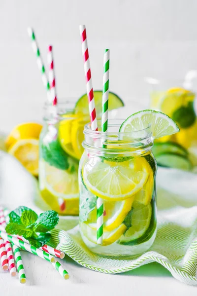 Wasser mit Zitrusfrüchten — Stockfoto