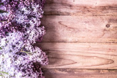 Leylak ahşap backgorund üzerinde