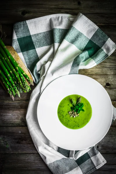 Green vegetable cream soup — Stock Image Green vegetable cream soup Stock Photo