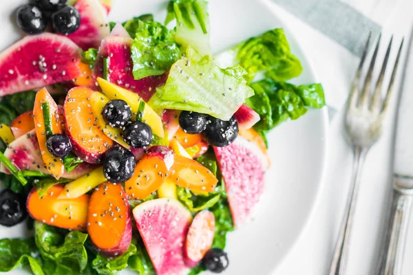 野菜と果実の夏サラダ — ストック写真