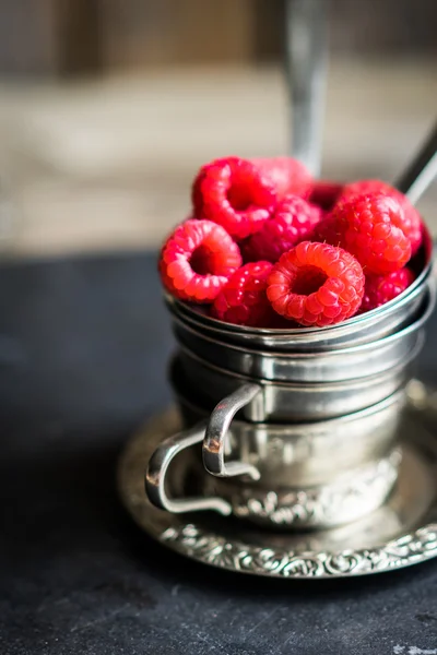 Closeup of fresh raspberries — Stock Photo, Image