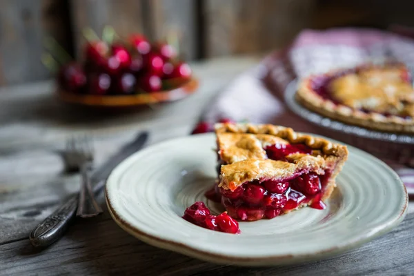 Tarta de cereza casera — Foto de Stock