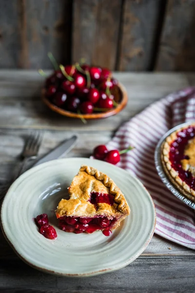 Tarta de cereza casera — Foto de Stock