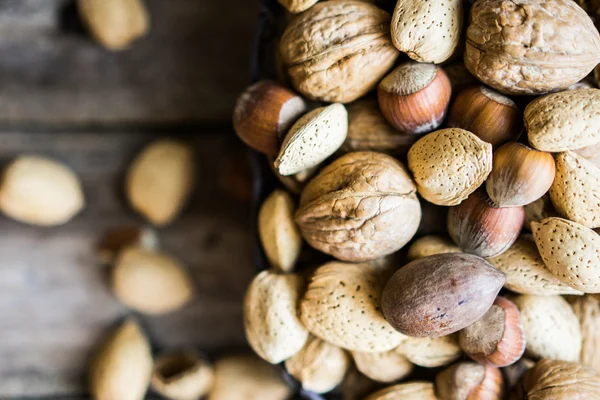 Nut mix on background — Stock Photo, Image