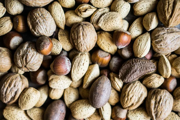 Nut mix on background — Stock Photo, Image