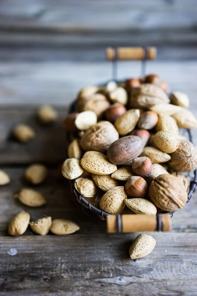 Nut mix on background — Stock Photo, Image