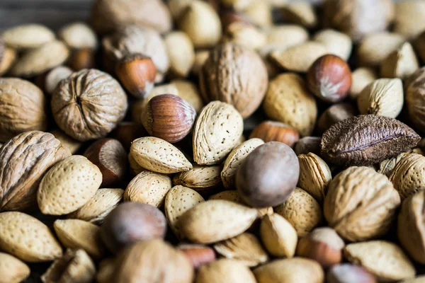 Nut mix on background — Stock Photo, Image