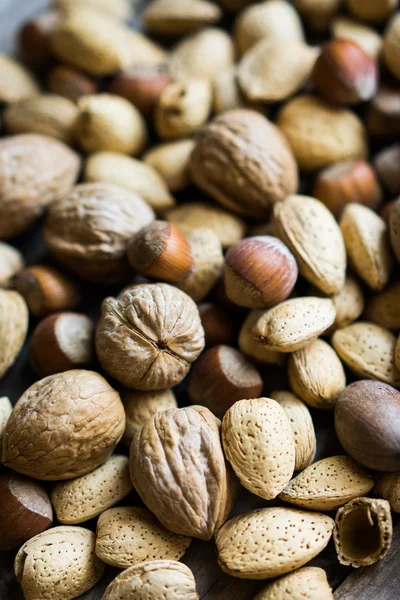 Nut mix on background — Stock Photo, Image