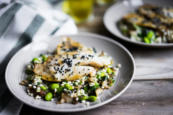 Gegrilltes Fischfilet — Stockfoto