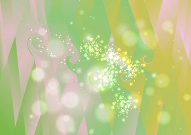 Bulanık cam efektli soyut arkaplan, hareket desenli şablon, yeşil arka planda rastgele bulanık desen.