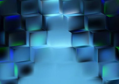 Bulanık cam efektli soyut arkaplan, hareket desenli şablon, mavi arkaplan üzerindeki bulanık desen.