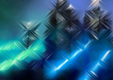 Bulanık cam efektli soyut arkaplan, hareket desenli şablon, mavi arkaplan üzerindeki bulanık desen.