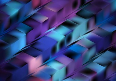 Bulanık cam efektli soyut arkaplan, hareket desenli şablon, koyu bir arkaplanda rastgele parlayan bulanık desen