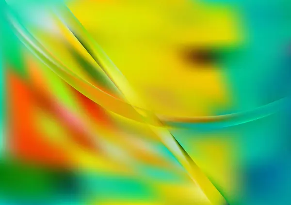 Mezcla Color Abstracto Con Fondo Amarillo Con Efecto Vidrio Borroso — Vector de stock