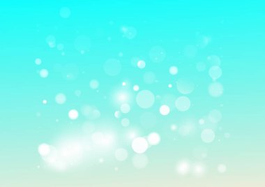 Bulanık parçacıklara sahip soyut arkaplan, hareket desenli şablon, mavi arkaplan üzerinde rastgele parlayan parçacıklar