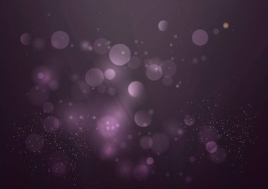 Bulanık parçacıklara sahip soyut arkaplan, hareket desenli şablon, renk arkaplan üzerinde rastgele parlayan parçacıklar