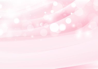 Bulanık parçacıklara sahip soyut arkaplan, hareket desenli şablon, pembe arkaplan üzerinde rastgele parlayan parçacıklar