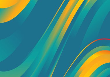 Dalgalı çizgilerle soyut renk arkaplanı, hareket desenli şablon, ve rastgele bulanık desen parlaması 