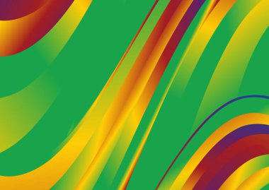 Dalgalı çizgilerle soyut renk arkaplanı, hareket desenli şablon, ve rastgele bulanık desen parlaması 