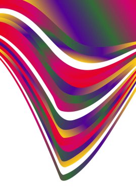 Dalgalı çizgilerle soyut renk arkaplanı, hareket desenli şablon, ve rastgele bulanık desen parlaması 