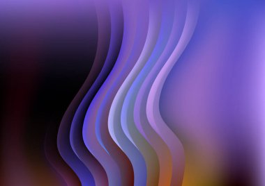 Dalgalı çizgilerle soyut renk arkaplanı, hareket desenli şablon, ve rastgele bulanık desen parlaması 