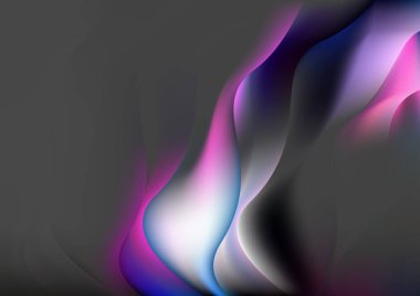 Dalgalı çizgilerle soyut renk arkaplanı, hareket desenli şablon, ve rastgele bulanık desen parlaması 