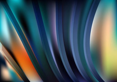 Dalgalı çizgilerle soyut renk arkaplanı, hareket desenli şablon, ve rastgele bulanık desen parlaması 