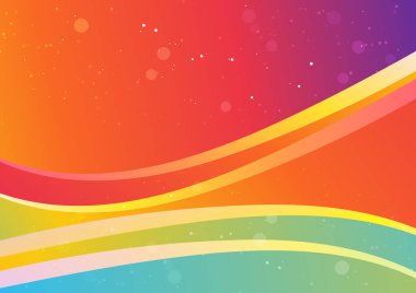 Dalgalı çizgilerle soyut renk arkaplanı, hareket desenli şablon, ve rastgele bulanık desen parlaması 