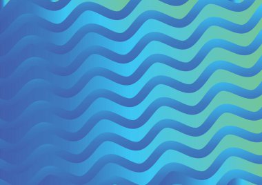 Dalgalı çizgileri olan soyut mavi arkaplan, hareket desenli çizgiler ve rastgele parlayan bulanık desenler., 