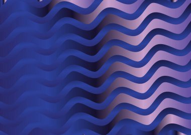 Dalgalı çizgileri olan soyut mavi arkaplan, hareket desenli çizgiler ve rastgele parlayan bulanık desenler., 