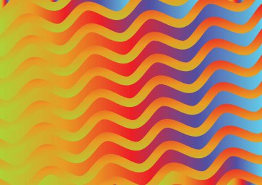 Dalgalı çizgileri olan soyut turuncu arkaplan, hareket desenli çizgiler ve rastgele parlayan bulanık desenler., 