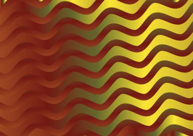 Dalgalı çizgileri olan soyut sarı arkaplan, hareket desenli çizgiler ve rastgele parlayan bulanık desenler., 