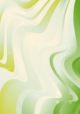 Dalgalı çizgileri olan soyut yeşil arkaplan, hareket desenli çizgiler ve rastgele parlayan bulanık desenler., 