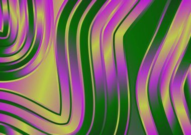 Dalgalı çizgilerle soyut renk arkaplanı, hareket desenli şablon, ve rastgele bulanık desen parlaması, 