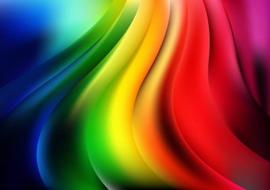 Dalgalı çizgilerle soyut renk arkaplanı, hareket desenli ipek şablon ve rastgele bulanık desenler., 