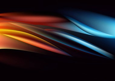 Dalgalı çizgilerle soyut renk arkaplanı, hareket desenli ipek şablon ve rastgele bulanık desenler., 