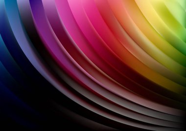 Dalgalı çizgilerle soyut renk arkaplanı, hareket desenli çizgiler ve rastgele parlayan bulanık desenler., 