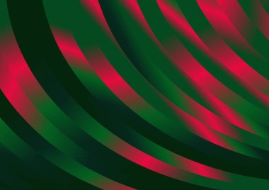 Dalgalı çizgileri olan soyut yeşil arkaplan, hareket desenli çizgiler ve rastgele parlayan bulanık desenler., 