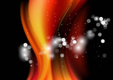 Dalgalı çizgilerle soyut renkli arkaplan, hareket desenli çizgiler ve rastgele parlayan bulanık desen., 