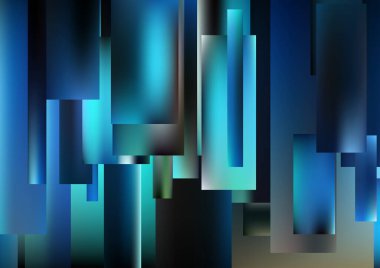 Bulanık cam efektli soyut arkaplan, hareket desenli şablon, mavi arkaplan üzerindeki bulanık desen.