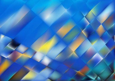 Mavi arkaplan, bulanık cam efektli soyut renk karışımı, hareket desenli şablon, bulanık desenli parlaklık