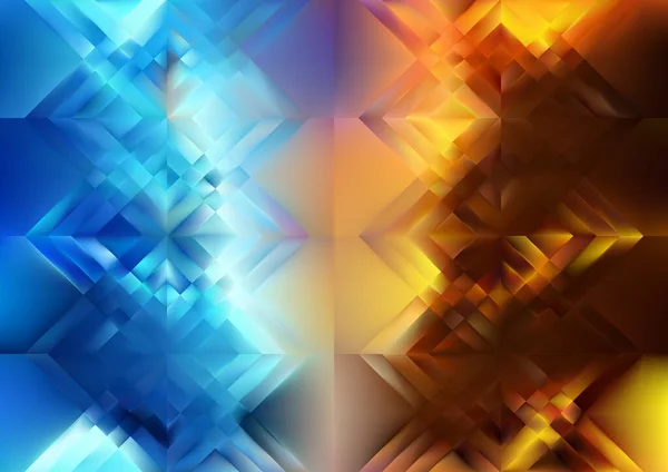 Abstracte Kleur Mix Met Blauwe Achtergrond Met Wazig Glas Effect — Stockvector