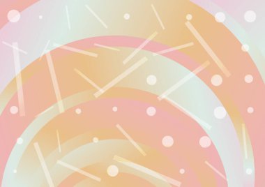 Parlak efekt çemberli soyut arkaplan, hareket desenli şablon, sarı arka planda rastgele bulanık desen.