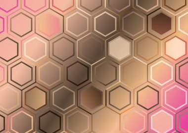 Bulanık cam efektli soyut renk arkaplanı, hareket desenli şablon, bulanık desen rastgele, altıgenli kaleydoskop deseni.