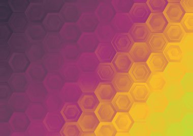 Bulanık cam efektli soyut renk arkaplanı, hareket desenli şablon, bulanık desen rastgele, altıgenli kaleydoskop deseni.